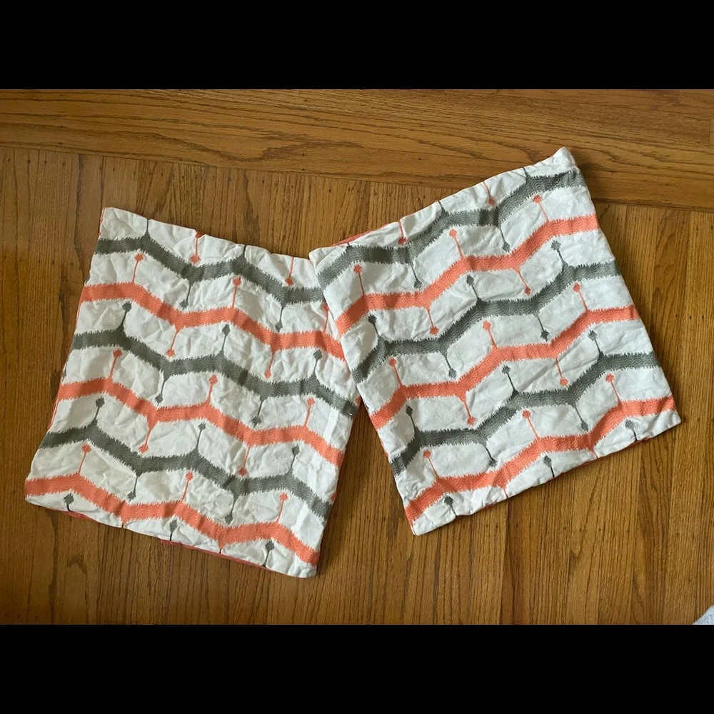 2 West Elm Shams pillow covers vintage a retro